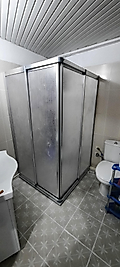 70cm x 100cm Parlak Profil Köşeden Girişli Mika Duşakabin