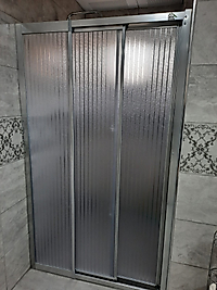 80CM İLE 110 CM ARASI 1 SABİT 2 SÜRGÜLÜ PARLAK PROFİL MİKA DUŞAKABİN